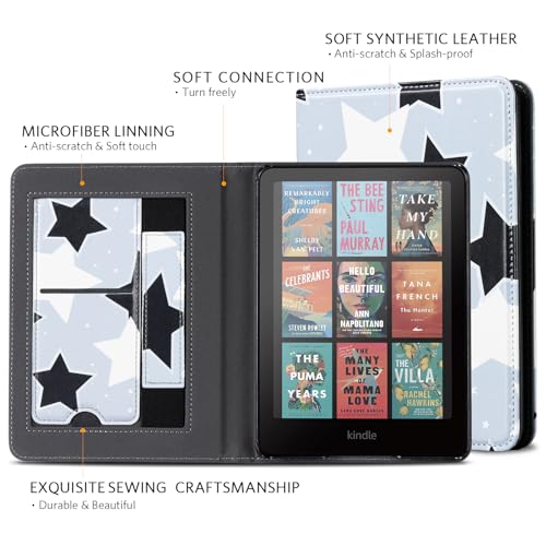 Image of CoBak Case with Stand for Ebook Readers - Durable PU Leather Cover with Auto Sleep Wake, Card Slot, Hand Strap Feature Kindle Paperwhite case