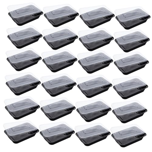 STOBAZA 50pcs Disposable Food Wrapping Containers Airtight Lunch Box for Takeout Classic Design