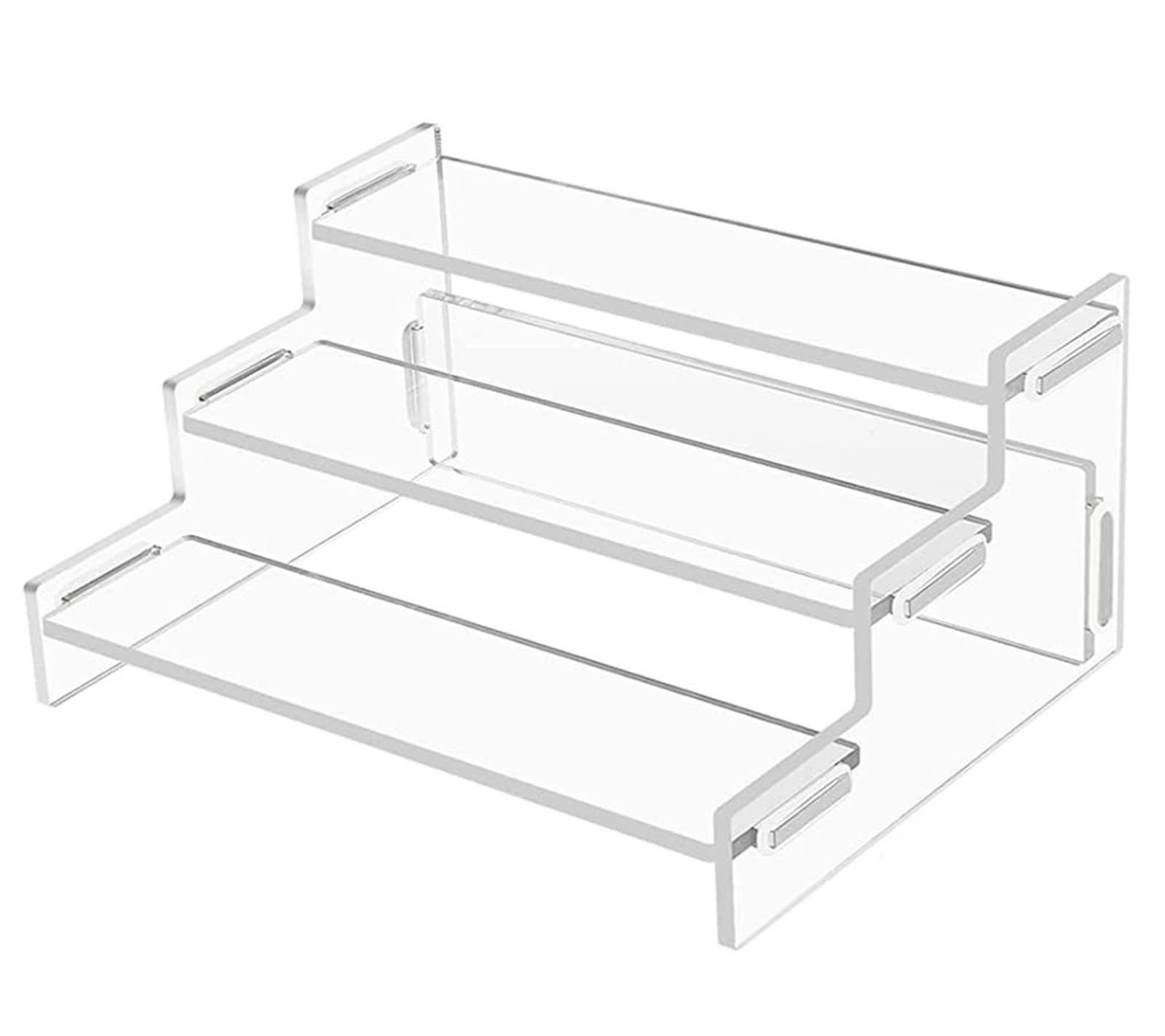 BPAAcrylic Display Riser Step Stand, 3 Tiers Clear Display Riser Perfume Organizer, Spice Rack, Display Shelves, Display Stand for Funko POPs, Collectibles, Toys, Action Figures, Perfume, Dessert
