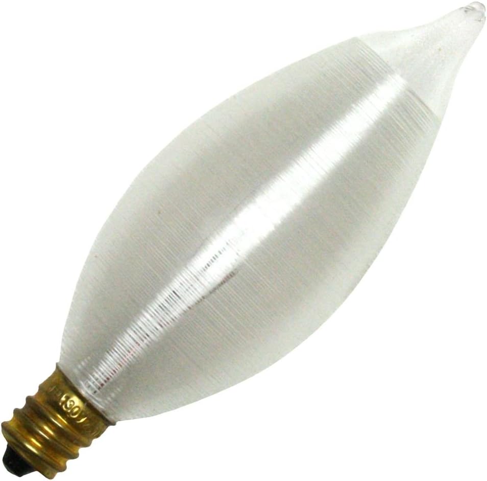 Bulbrite Incandescent C11 Candelabra Screw Base (E12) Light Bulb, 40 Watt, Satin