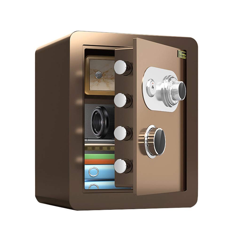 Casseforti di Sicurezza Casseforti domestiche ignifughe meccaniche, con Chiave, Armadio di Grande capacità in Acciaio Resistente da 45 cm, Cassetta di Sicurezza Aziendale/Hotel, Facile da Usare, 4
