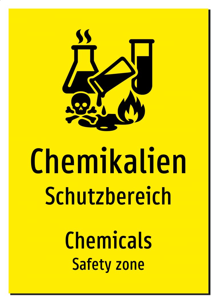 50404-DEEN-S-06 | Chemikalien Schutzbereich Schild/Aufkleber Deutsch