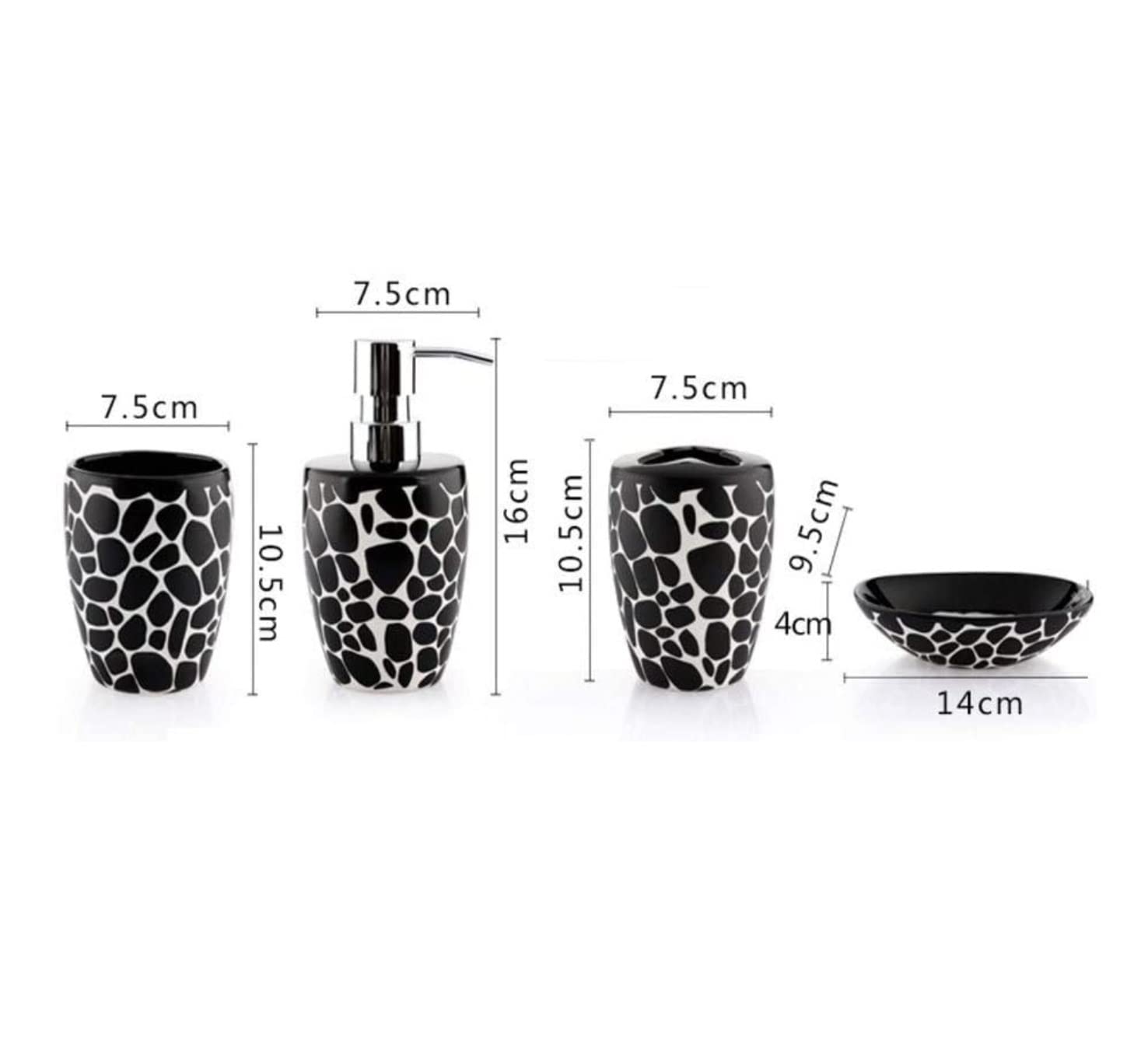Badzubehör Set Badezimmer Set Bad-Accessoires-Set Badezimmerzubehör Keramik-Sets Seifenspender Pebble Series 5-teiliges Einfaches Keramik-Badezimmer-Set Badezimmer Zubehör Set Badezimmerzubehör-Set (