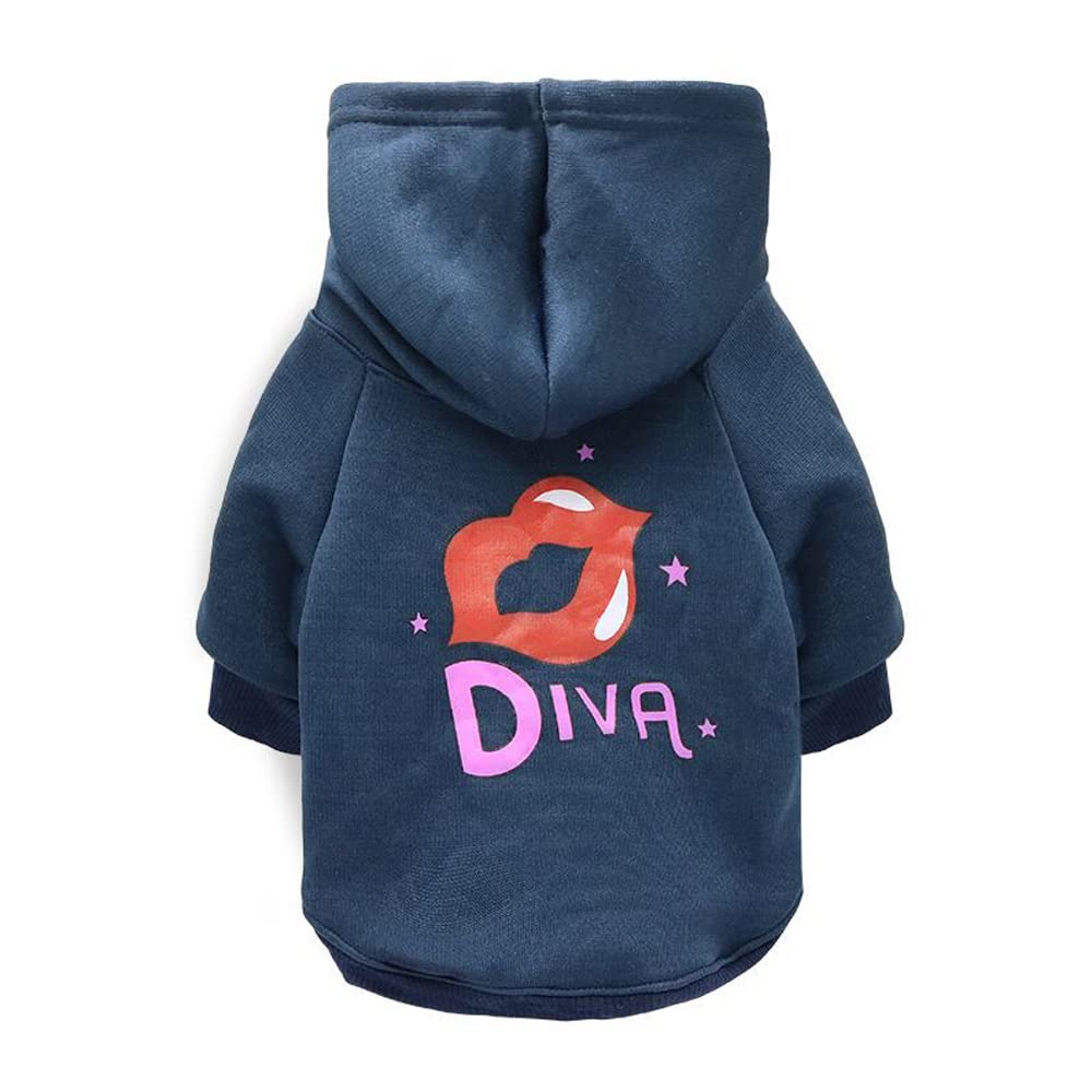 LtuzPet Warm Dog Hoodie Pet Sweatshirt with Hat Cat Overalls Clothes Pet Fleece Clothes