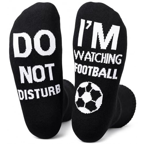 Football Gifts for Men Funny Football Socks for Dad Husband Boyfriend Brother Do Not Disturb Im Watching Football Stitched Novelty Stocking Fillers Birthday Christmas Fathers Day Gift Ideas