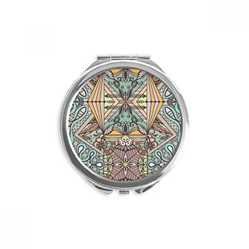 Miroir rond maquillage de poche orné de lignes l'europe rococo au design exclusif