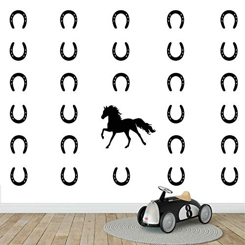 Vinilo Decorativo Stickers de Pared Caballos y Herraduras miniatura 1
