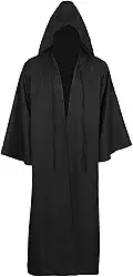 Jila Fantasia masculina estilo cavaleiro gótico fantasia cosplay fantasia de Halloween, Preto adulto, M