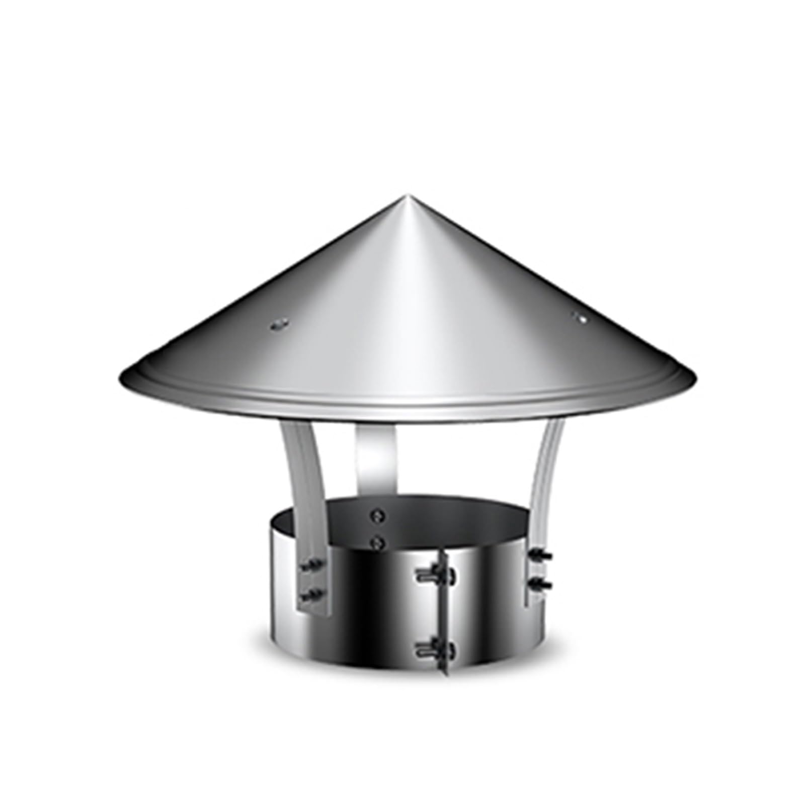 KGLHJDY Stainless Steel Chimney Cap for 80mm Stove and Fireplace Pipes - Cone-Shaped Chimney Cover for Brick Outdoor Chimneys Weatherproof & Protection