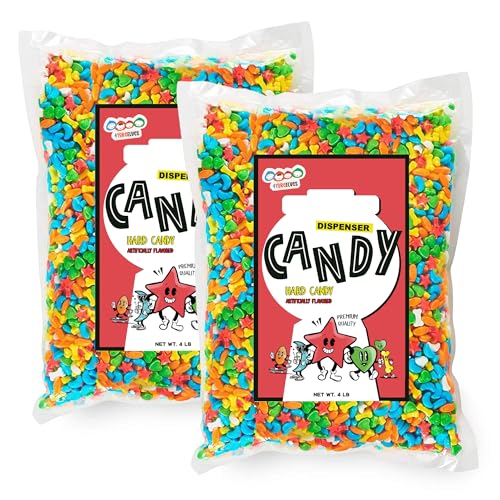 Wee Winkers 8lb of Bulk Candy for Candy Machine, The Perfect Filler for your Gumball Machine, Fruit-Flavored Assorted Shapes, Retro Style Hard Candy for your Party or Candy Buffet, by 4YoreElves 4lb/64oz bag (Pack of 2)