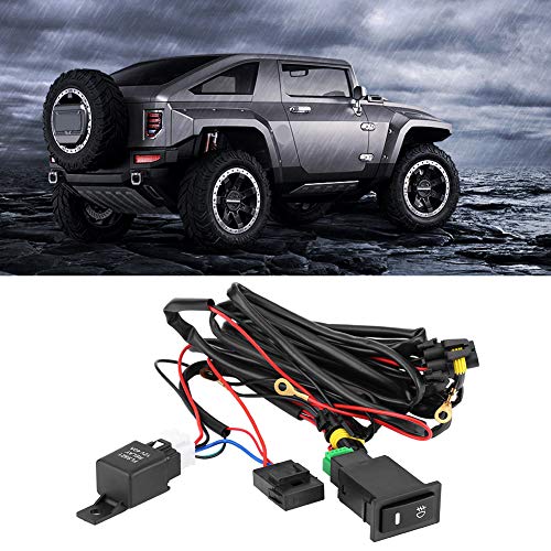 Kit de câblage d'interrupteur antibrouillard, 12V universel voiture LED antibrouillard interrupteur marche/arrêt faisceau de câbles fusible Kit de relais
