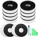 tuvisin Foam and Carbon Rings Filter Replacement Compatible with Biorb Aquariums(10 carbon foams, 10 regular foams, 2 cleaning brushs and 1 piece cleaner pad)