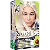 Garnier Nutrisse Ultra Color Hair Color, Permanent Hair Dye for Up to 8 Weeks of Bold, Vibrant, Fade-Resistant Results, Vegan & Cruelty-Free, PL3 Ultra Cool Platinum (Charcoal), 1 Count