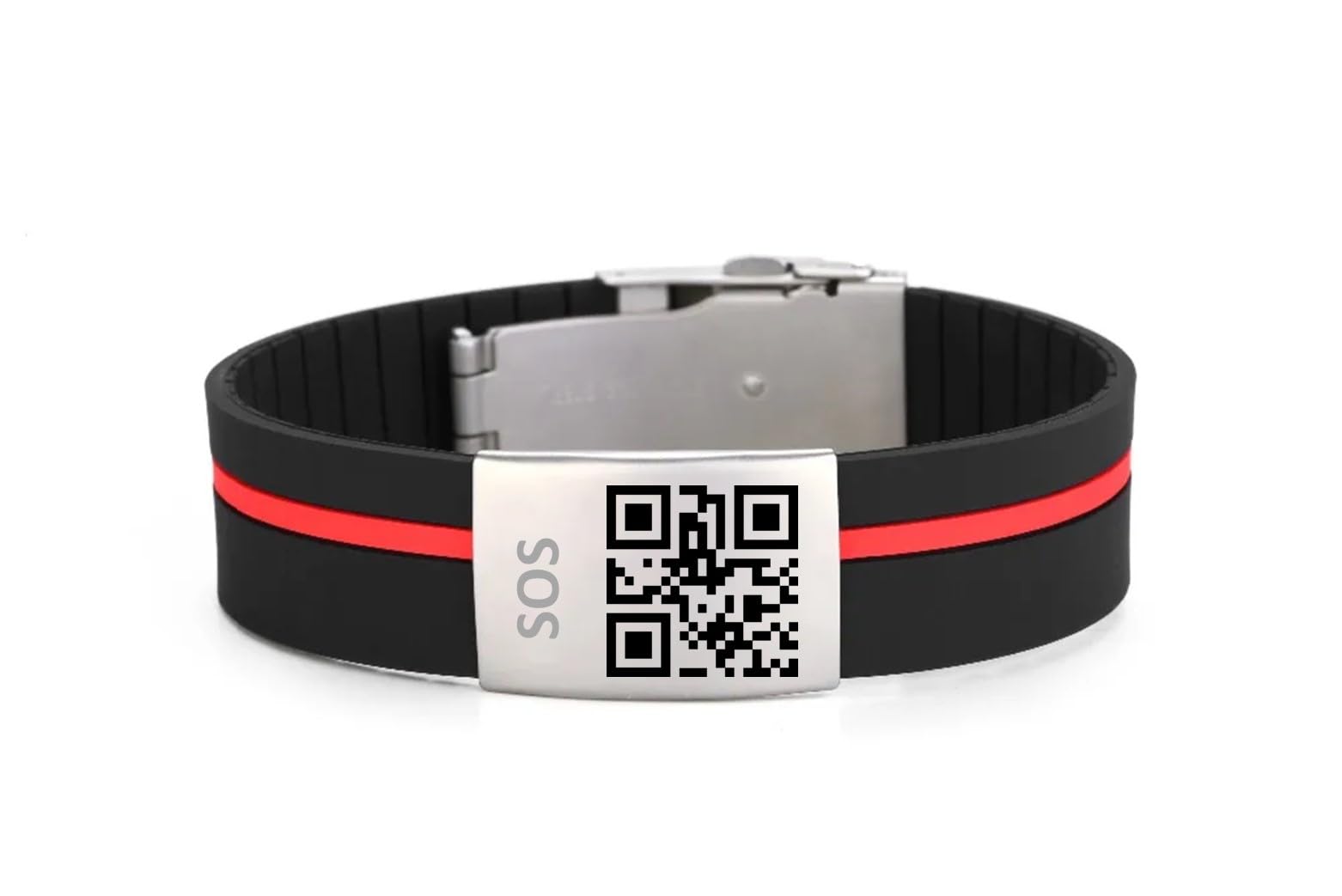 Pulsera Emergencia Fow QR SOS Metálico Identificación Médica Alerta