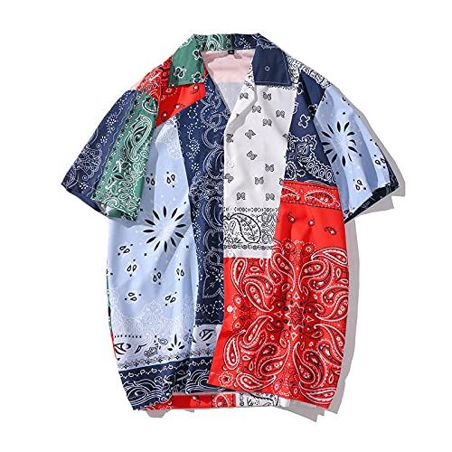HDDNZH Camicia Hawaiana da Uomo - Colore di