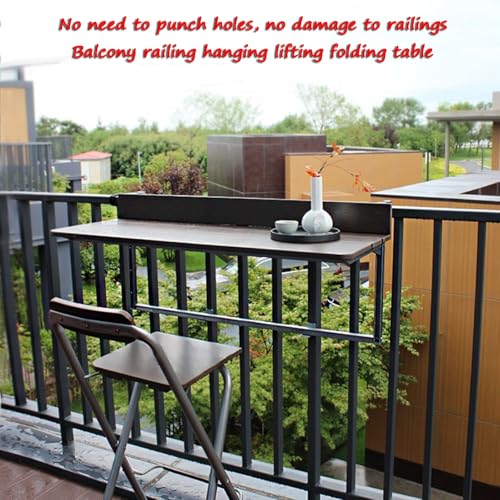 Balustrade de balcon pliante : la solution table suspendue gain de place - 7