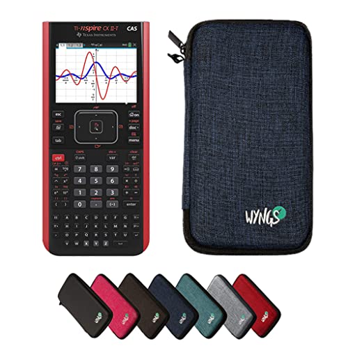 TI-Nspire CX II-T Cas avec Housse de Protection WYNGS Incluse Bleu - Calculatrice Graphique - Pack de Base