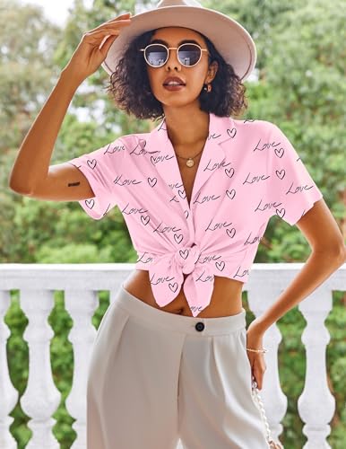 Image of Ekouaer Pajamas Set for Women Short Sleeve Sleepwear Button Down Pjs Lounge Sets Soft Nightwear