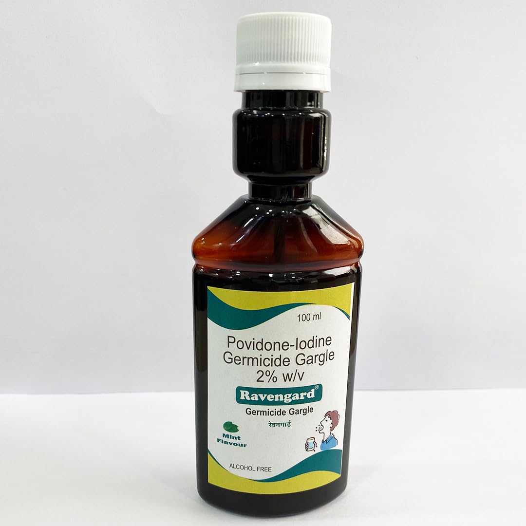 Ravengard Povidone Iodine Gargles for Cough & Sore throat 100 ml