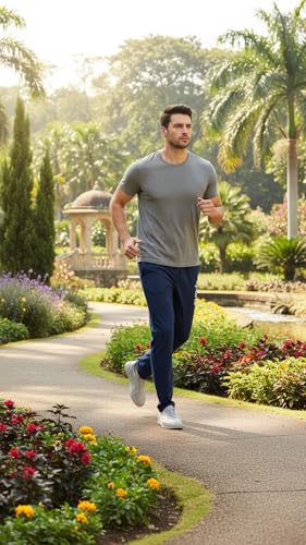 Image of EYSTONE Track Pants for Men || Activewear Pants || Men's Joggers Polyester with 2 Side Zipper Pockets Casual Trousers Stretchable (Sports | Gym | Yoga) (White Sports 1) (Pack of 1)
