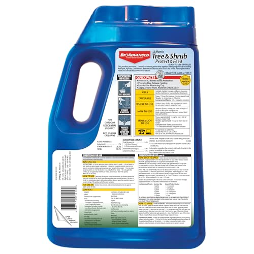 Image of BioAdvanced 12 Month Tree and Shrub Protect and Feed, Granules, 10 lb, Insect Killer, Tree Fertilizer & Plant Food