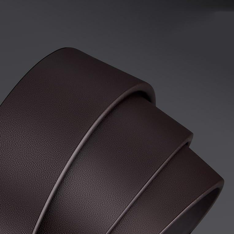 Men's Genuine Leather Belt with Toothless Automatic Buckle Cowhide Belt(115cm)3