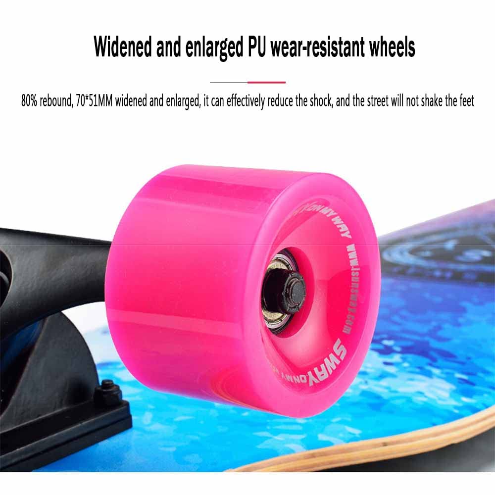 Planche à roulettes Skateboard Complètement assemblé 42" x 9" | Pont en érable à 9 Couches | Conçu pour Les Filles | Outil de Patinage Gratuit 【Couleur et sélection de Motif】