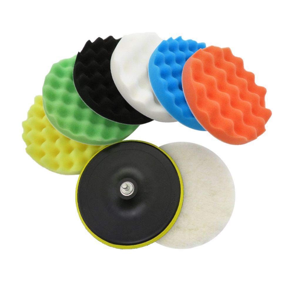 Zestaw 5/6/7 cala 8 szt. / zestaw Clean Sponge Waxing pad polerski gwint M14 kulka wełniana Auto Backer Pad pielęgnacja samochodu