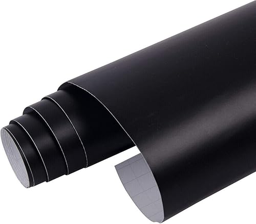 Miniatura 2 de LZLRUN Burbuja autoadhesiva de vinilo negro mate, para uso automotriz, cuchillo de 1.5 x 5 pies + herramienta de mano