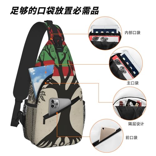 Bolso bandolera con bandera Palestina para senderismo miniatura 6