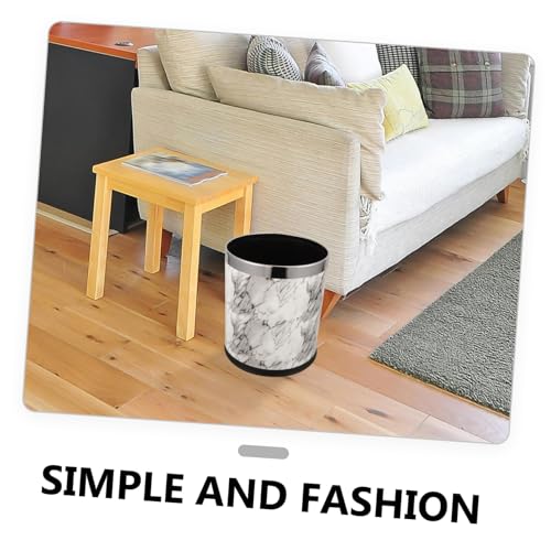 Caneca de basuras con diseño mármol blanco para baño y cocina miniatura 6