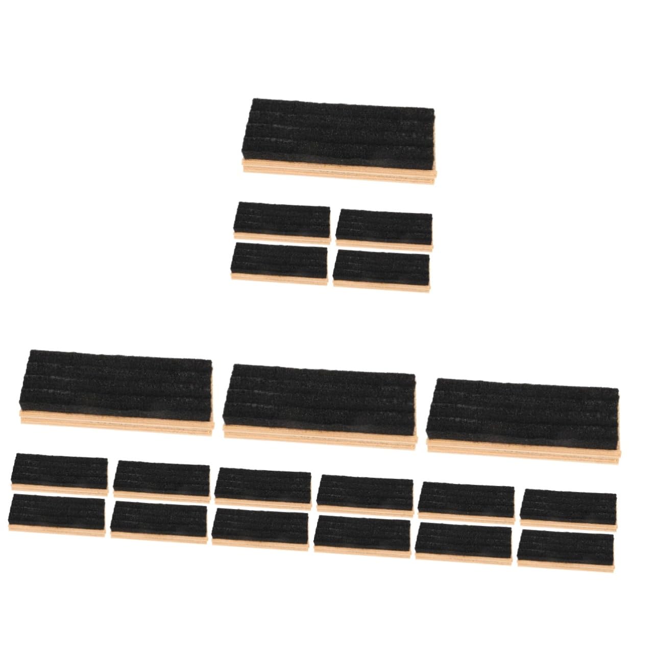 Angoily 4 Ensembles Effaceurs De Tableau Bois Avec Feutre De Lot De Effaceurs De Craie Poussière Pour Nettoyage Des Tableaux Éducatifs 5 Pièces * 4