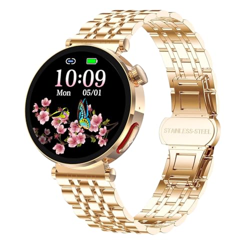 Montre Intelligente Knauermann Neo 2 ECG dorée avec bracelet acier inoxydable