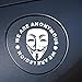 Ksnrang Maschera di Smiley Siamo anonimi Auto creativi Adesivi per Il Corpo Decorativi creativi Adesivi per Notebook 14 * 14