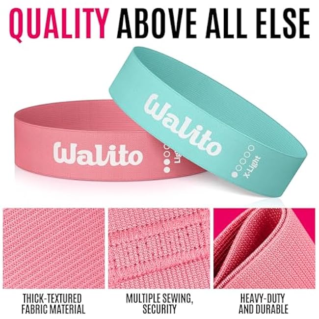 Fabric Resistance Bands for Working Out - Booty Bands for Legs -Glutes Training for Women and Men - Exercise Bands for Squats, Yoga, Physical Therapy -Home Gym Fitness