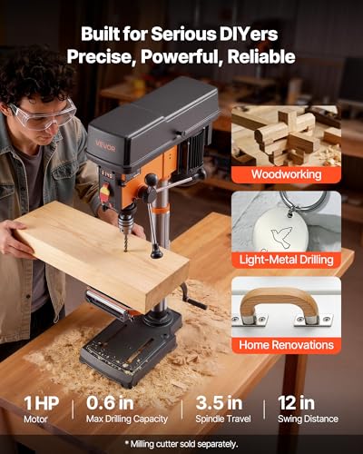 VEVOR 12-Inch 6.2A Benchtop Drill Press