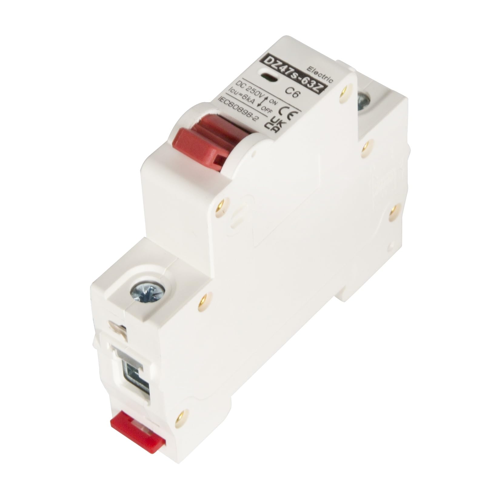 Jadeshay Wyłącznik nadprądowy DC, fotowoltaiczny wyłącznik nadprądowy DC miniaturowy wyłącznik nadprądowy do instalacji PV 1P DC12 V-250 V 25 A
