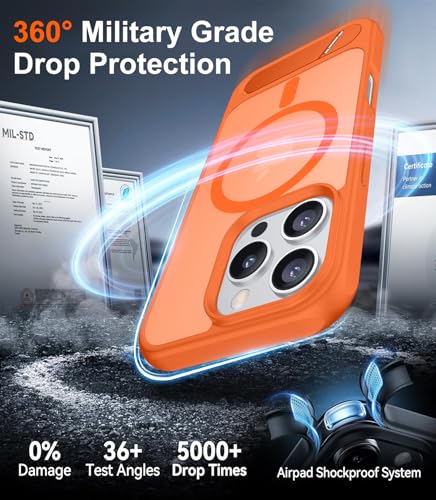 Image of Magnetic Compatible with iPhone 16 Pro Case, [Built-in Invisible Kickstand][Compatible with MagSafe][Military Grade Shockproof] Slim Translucent Matte Phone Case for iPhone 16 Pro 6.3 inch