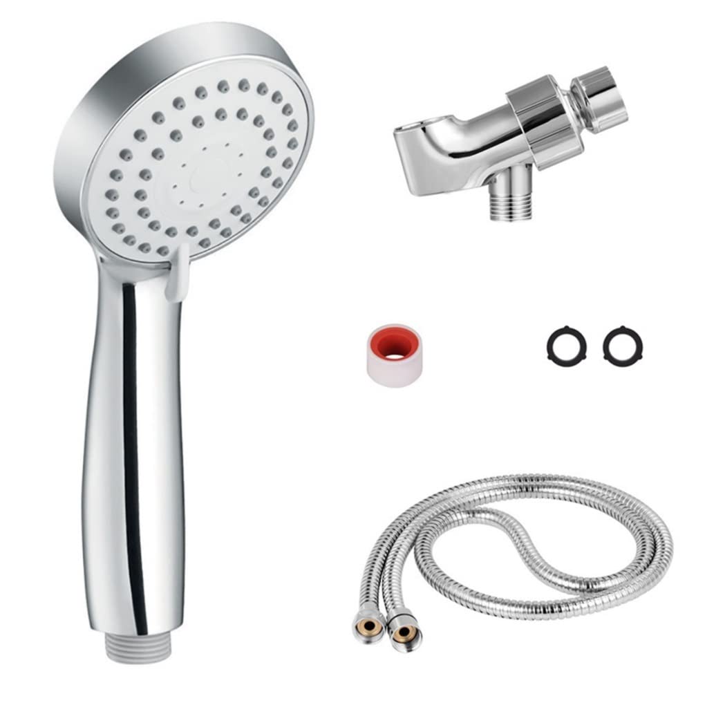 Pommeau de douche à main 3 jets avec tuyau inox et support