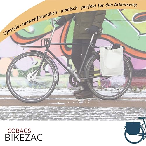 BikeZac 2.0 von COBAGS | FAHRRADTASCHE Clip-On EINKAUFS | Fahrrad-Einkaufstasche | Gepäckträger, Cobags Silmply Green 2 x