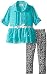 Little Lass Little Girls' 2 Piece Chiffon Set Disco Dots Pintucks