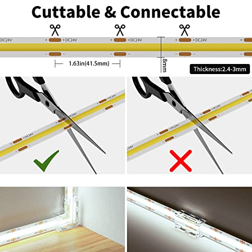 Tira LED COB PAUTIX 6.1m 5000K Luz Blanca Cálida miniatura 5