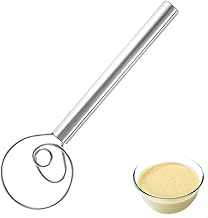 Danish Dough Whisk, Dough Mixer Blender, 12" Stainless Steel Bread Dutch Whisk, Light Weight Handle Kitchen Admixer for Cake Dessert Bread Pizza Pastry, 1 Pack