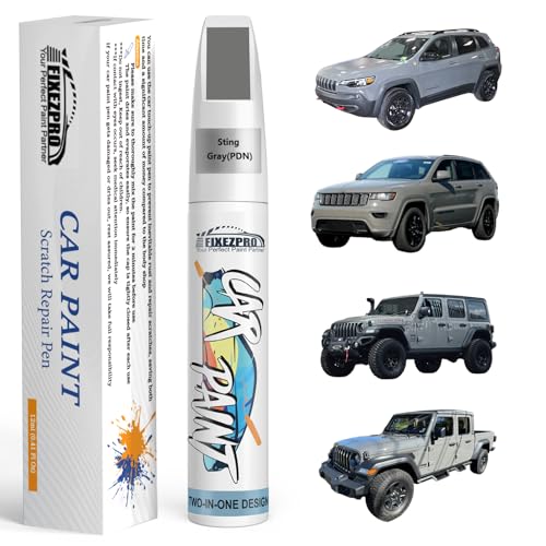 Image of Sting Gray(PDN) Touch Up Paint for Jeep, Car Paint Scratch Repair Remover Pen Color Exact Match, Quick and Easy Fix Automotive Chips and Nicks Scuff