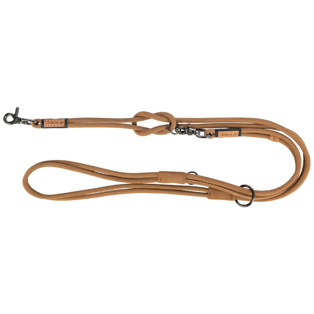 TRIXIE BE Nordic 17471 Leather Dog Lead XS-L, 2.00 m Diameter 8 mm in Sand - Environmentally Friendly Dog Lead with Nordic Charm - for Very Small to Large Dogs — image 1