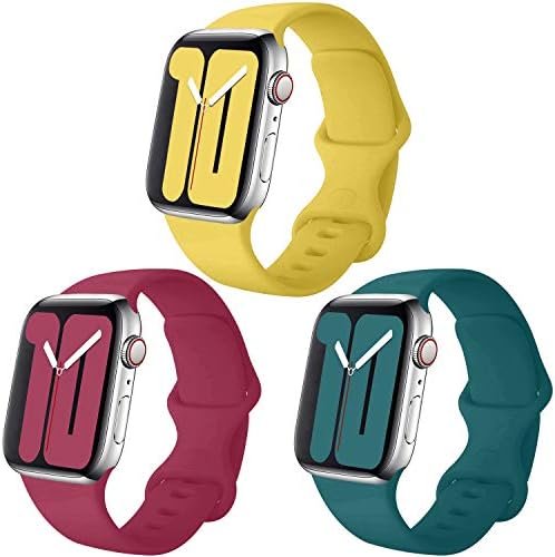 Misker Pack 3 Compatible with Apple Watch Band 38mm 40mm 42mm 44mm,for iWatch Series 5, 4, 3, 2, 1