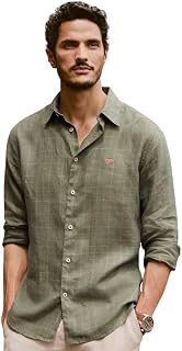Andamen Men's Casual Linen Woven Slim Fit Shirt Price In India