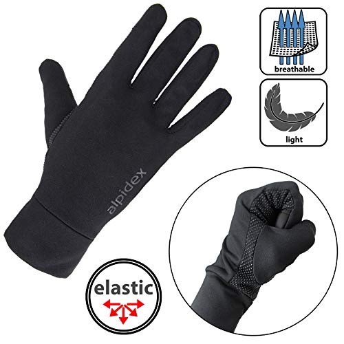 alpidex lightweight sports gloves men woman gloves touchscreen running thin warm liner winter bike walking cycling biking sporting driving anti slip glove liner