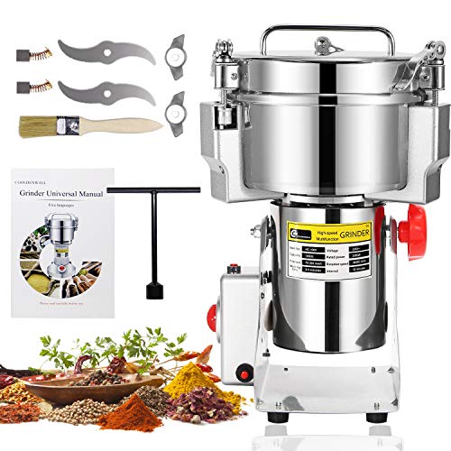 3000W 1000g Elektrische Getreidemühle Schrotmühle Getrocknete Musli Sojabohnen Kräuter Chilli/Salzmühle/Pfeffer…