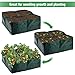 Apipi Raised Garden Planters Fabric Beds, Grow Bags with 4 Divided Grids, Square PE Planting Pots with Drainage Holes for Tomatoes Chillis Herbs Flowers Vegetables Plants